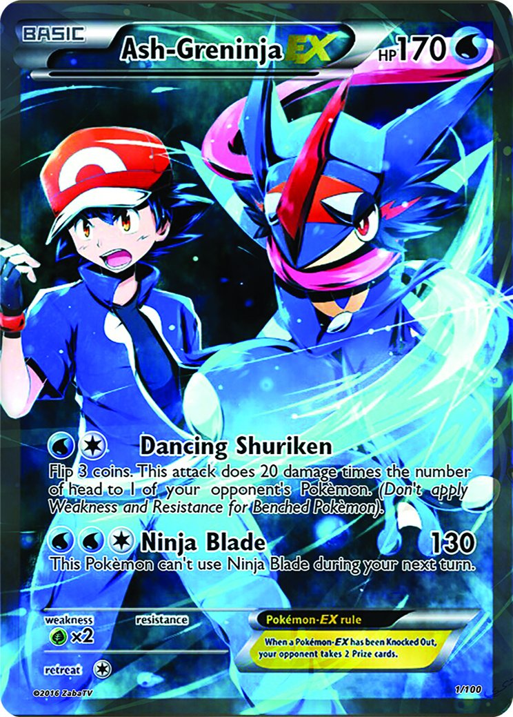 Shiny Ash Greninja Pokemon Card