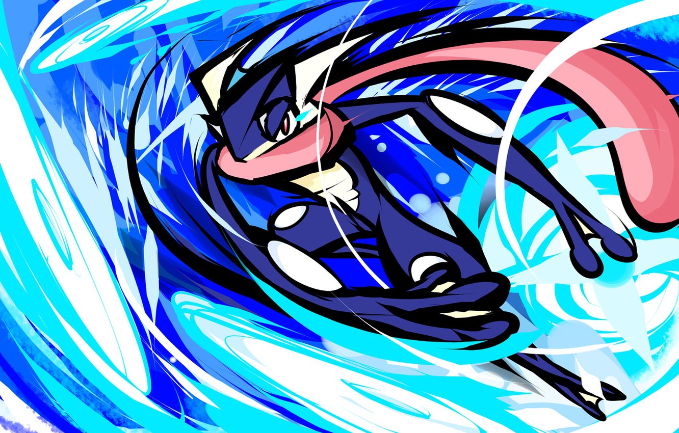 Photo Wallpaper Water, Pokemon, Frog, Greninja - Greninja Water Shuriken , HD Wallpaper & Backgrounds