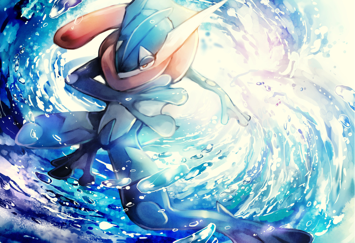 Greninja Pokemon Sei Mutsuki Water Pokemon Greninja Fan Art Hd Wallpaper Backgrounds Download