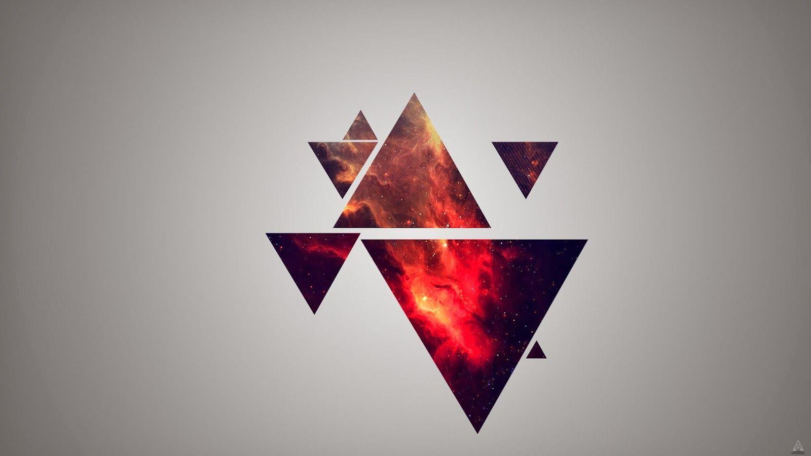 Wallpapers For > Hipster Computer Wallpaper - Nebula Geometry Minimalism Triangle , HD Wallpaper & Backgrounds