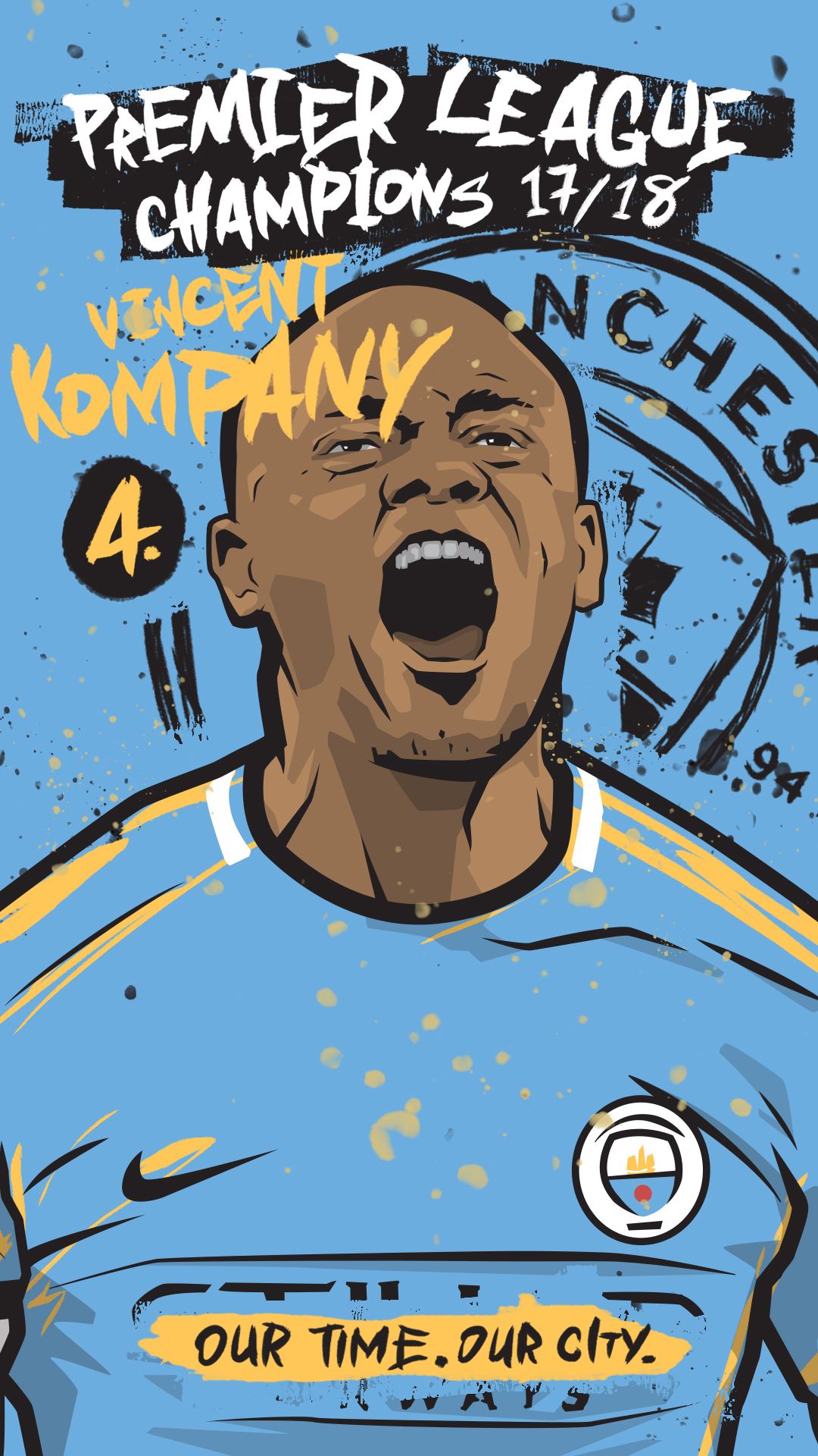 Manchester City Android Wallpaper - Manchester City Champion Player , HD Wallpaper & Backgrounds
