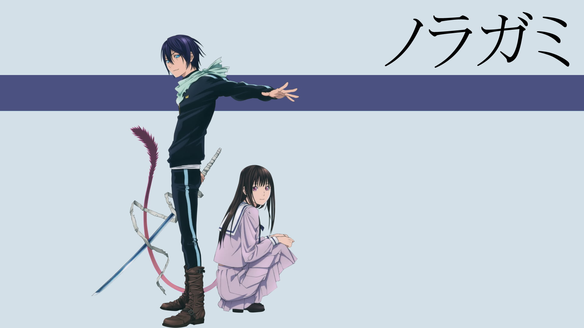 Girl And Boy Manga Illustration, Noragami, Iki Hiyori, - Noragami Hiyori , HD Wallpaper & Backgrounds
