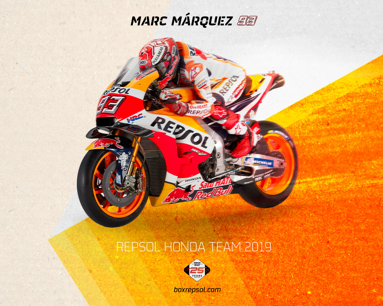 Marc Márquez Repsol Honda Team - 2019 Repsol Honda Team , HD Wallpaper & Backgrounds