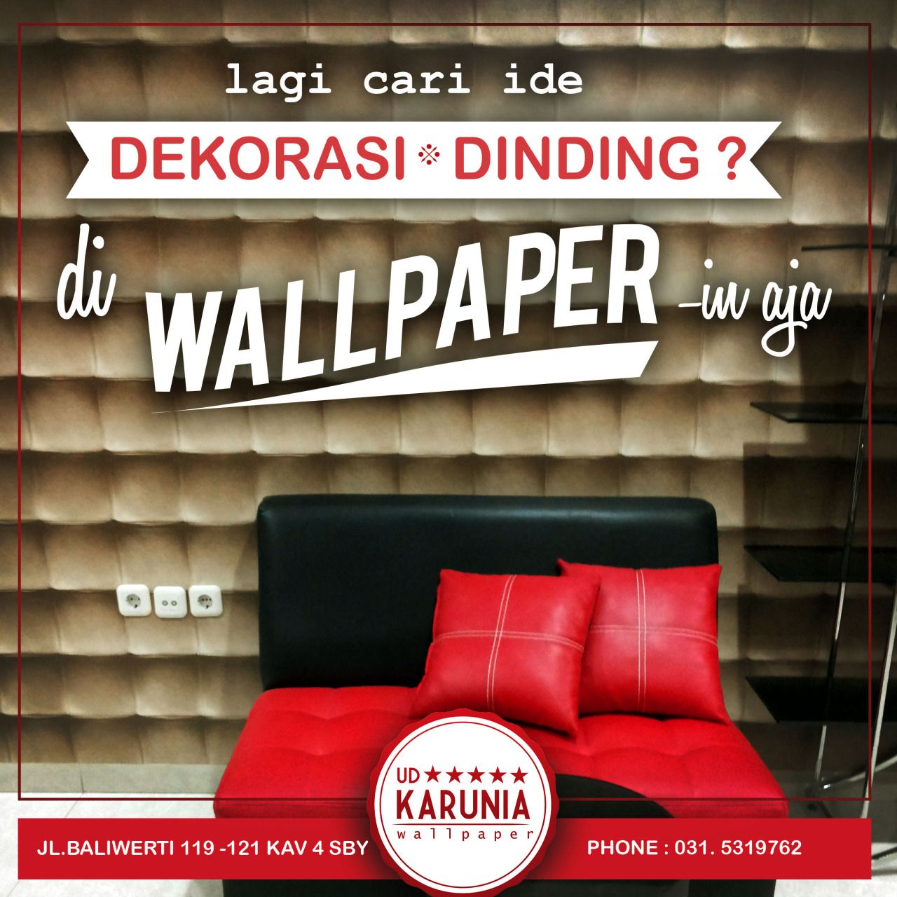 Jual Wallpaper Dinding Efek Timbul 3 Dimensi Surabaya - Banner Promosi Wallpaper Dinding , HD Wallpaper & Backgrounds