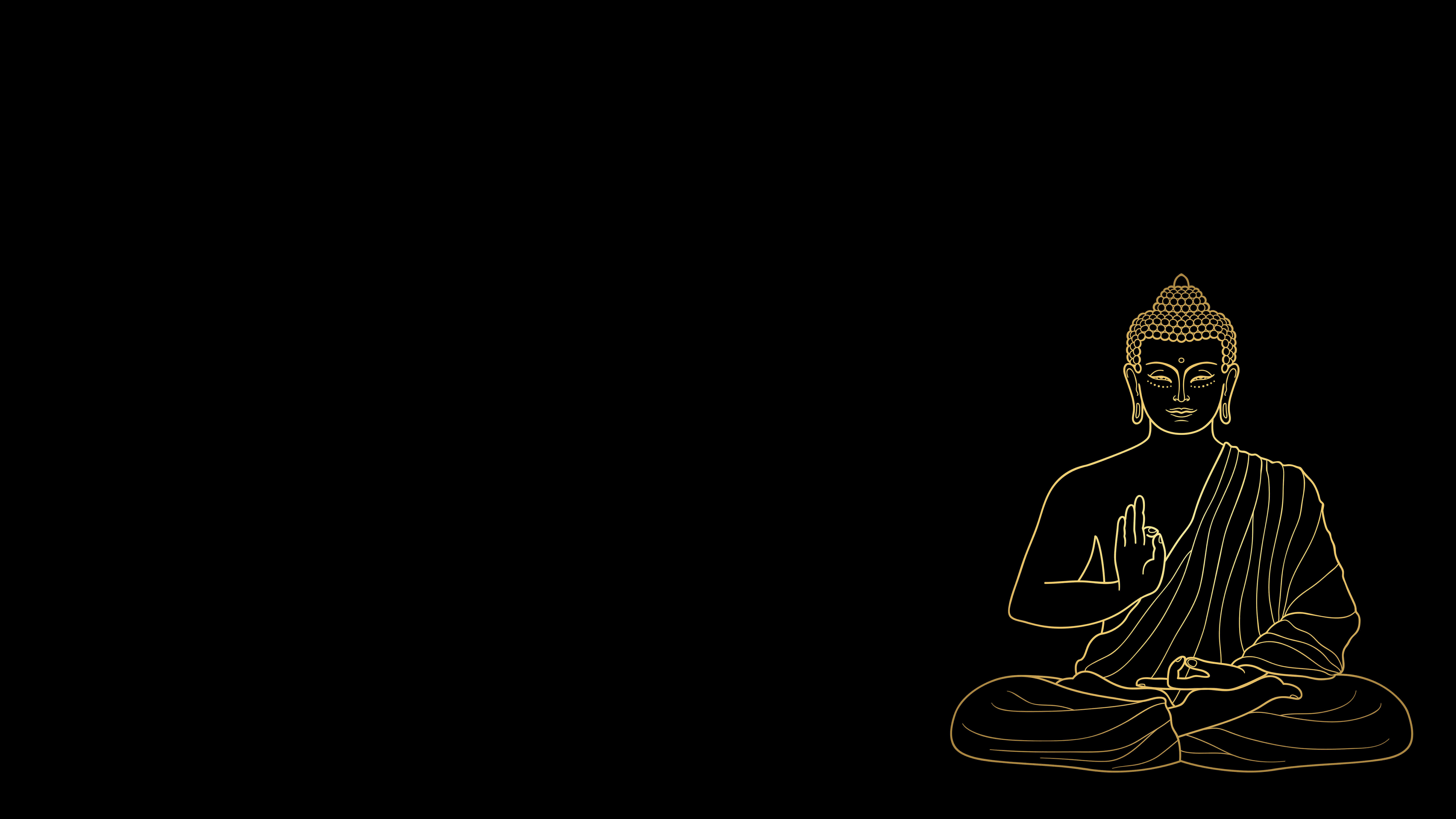 Buddha Meditating Uhd 8k Wallpaper - Buddha Black And White , HD Wallpaper & Backgrounds