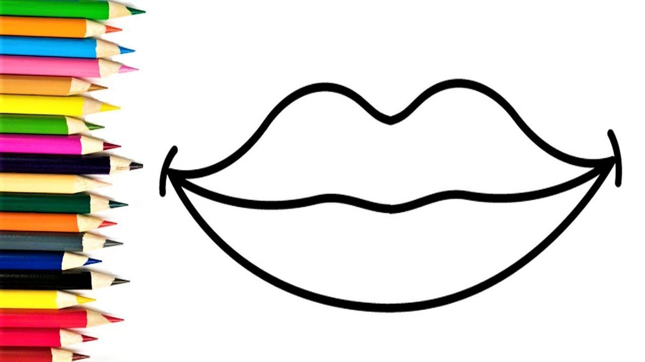 Lips Coloring Page With Wallpapers Images On And - Baby Bottles To Draw , HD Wallpaper & Backgrounds