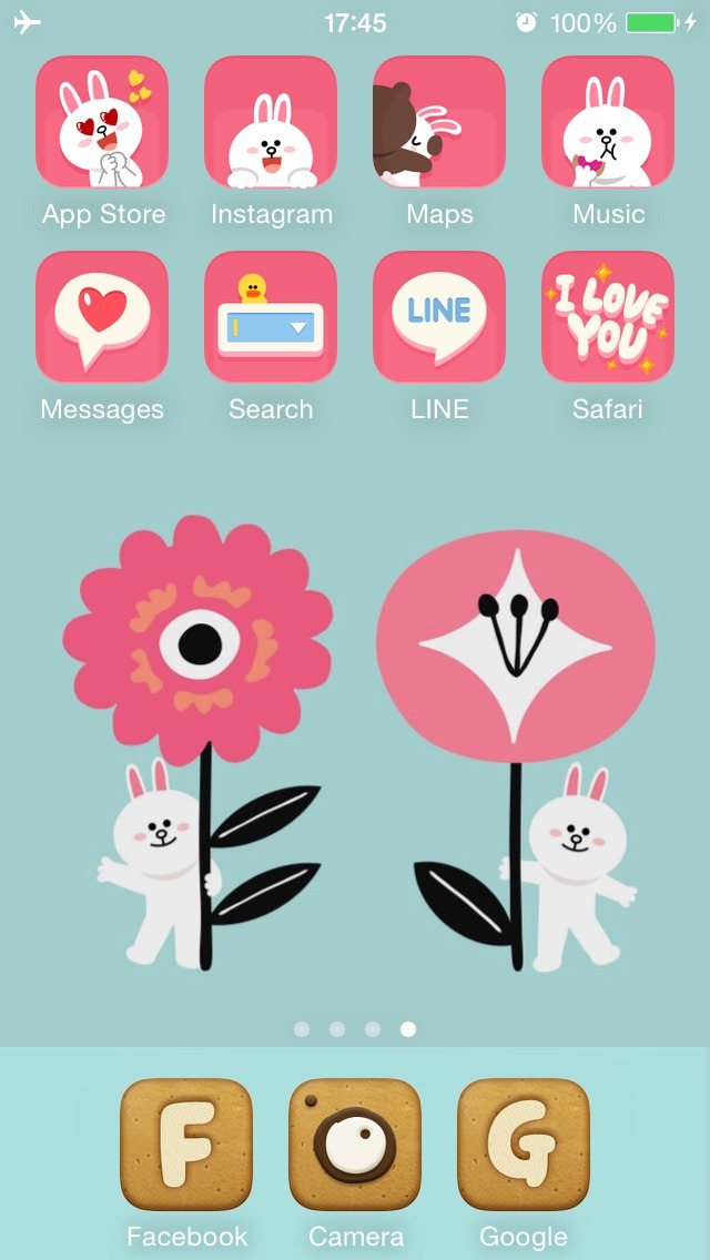 Cony With Pink Flowers 
lots Of Line Friends Wallpapers - Mobile Phone , HD Wallpaper & Backgrounds