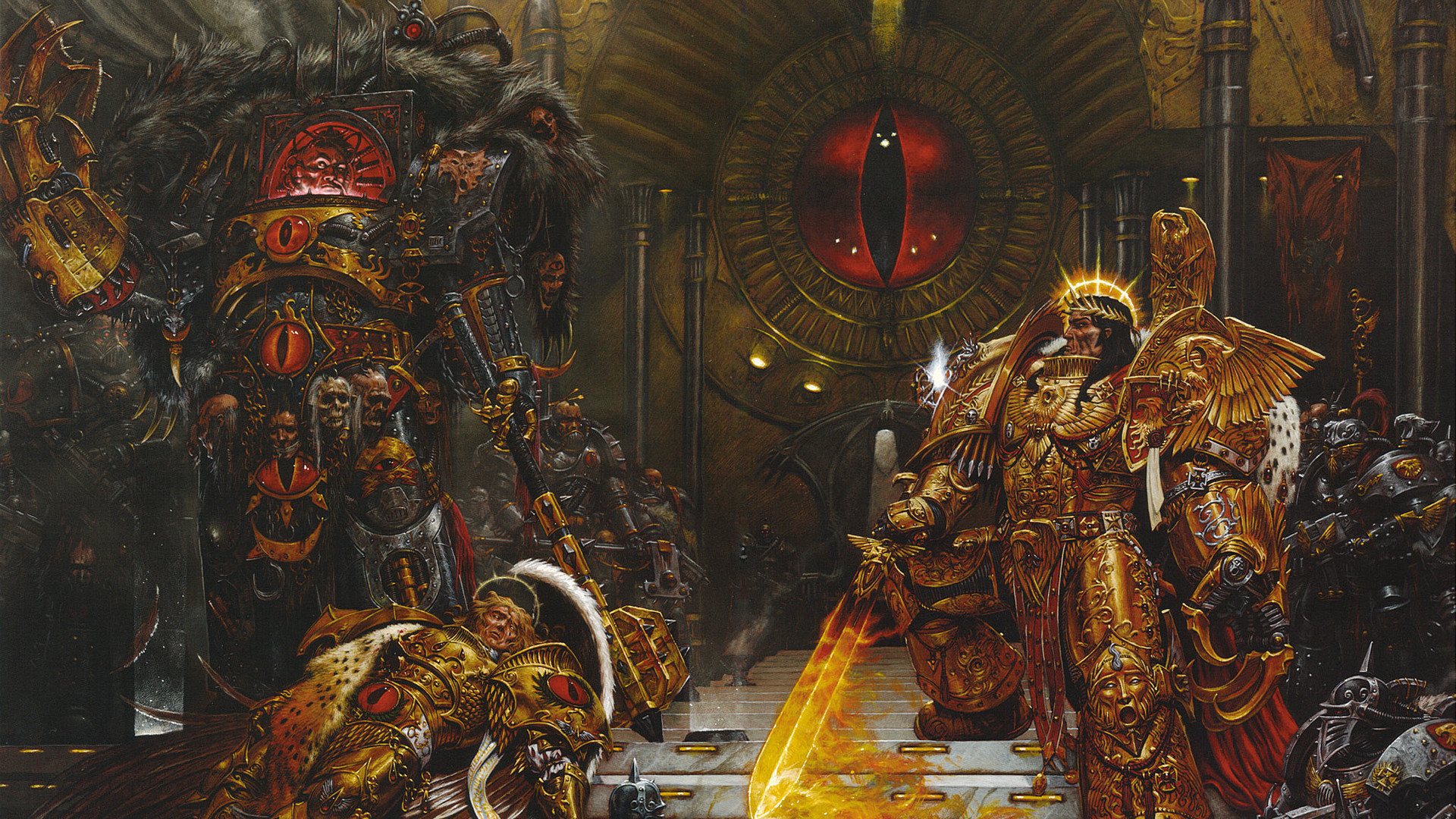 1920x1080, Imperial Guard, Warriors, Horus Heresy, - Horus Warhammer , HD Wallpaper & Backgrounds