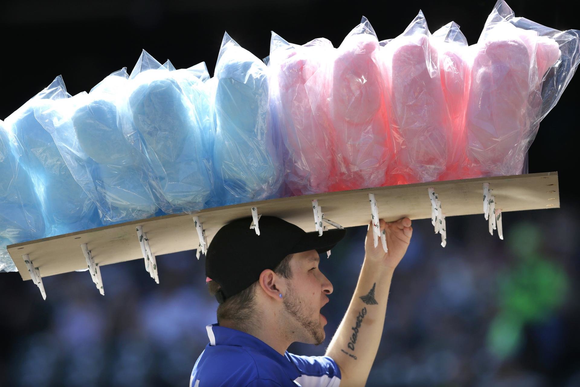 Download Hd Cotton Candy Pc Wallpaper Id - Cotton Candy At Baseball Games , HD Wallpaper & Backgrounds