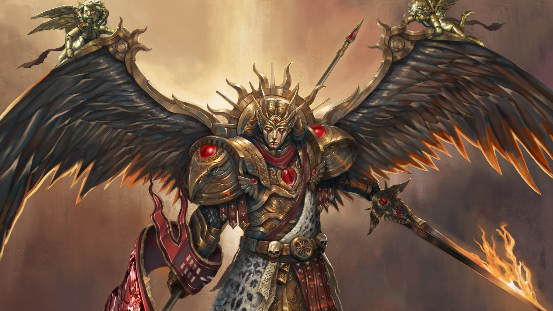 Wallpaper Of Warhammer 40k Sanguinius Primarch, Video - Warhammer 40k Primarch Sanguinius , HD Wallpaper & Backgrounds