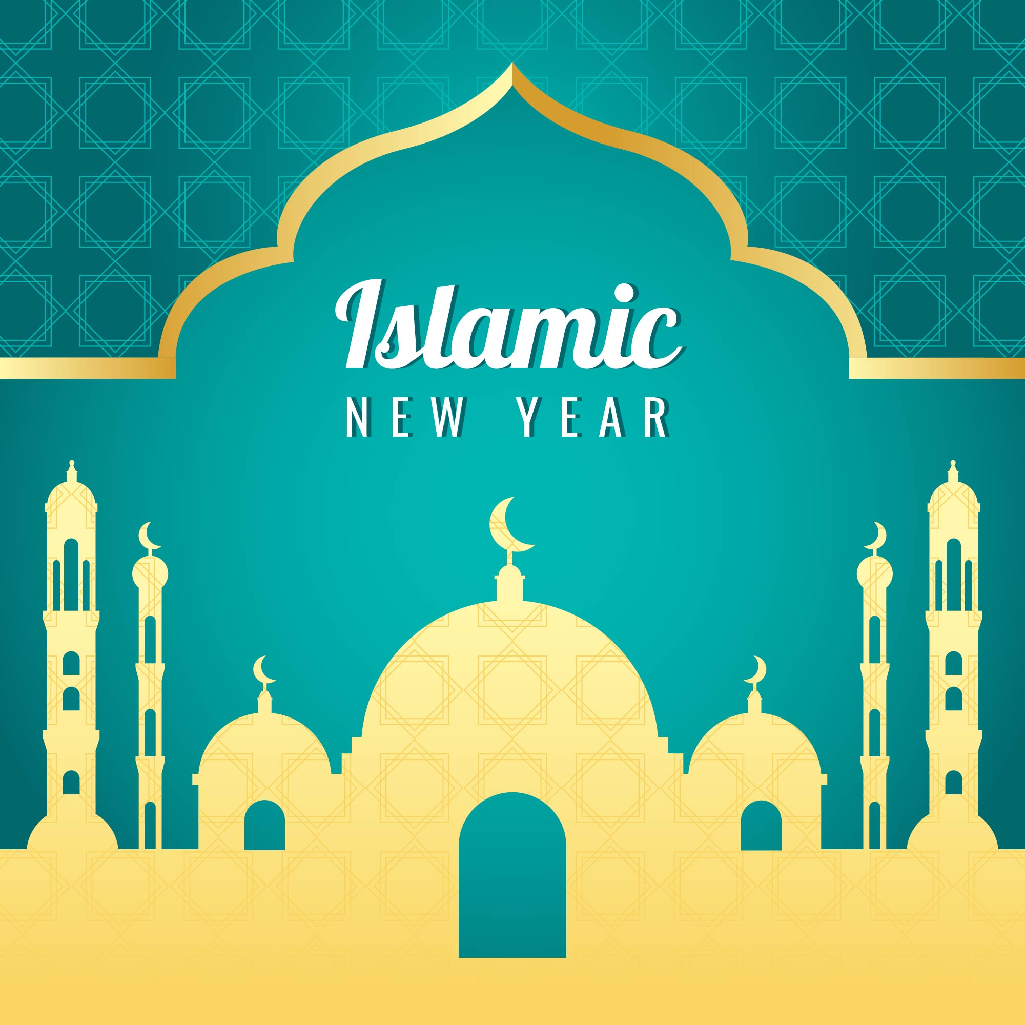 Islamic New Year Vector - Background Islamic Hd , HD Wallpaper & Backgrounds