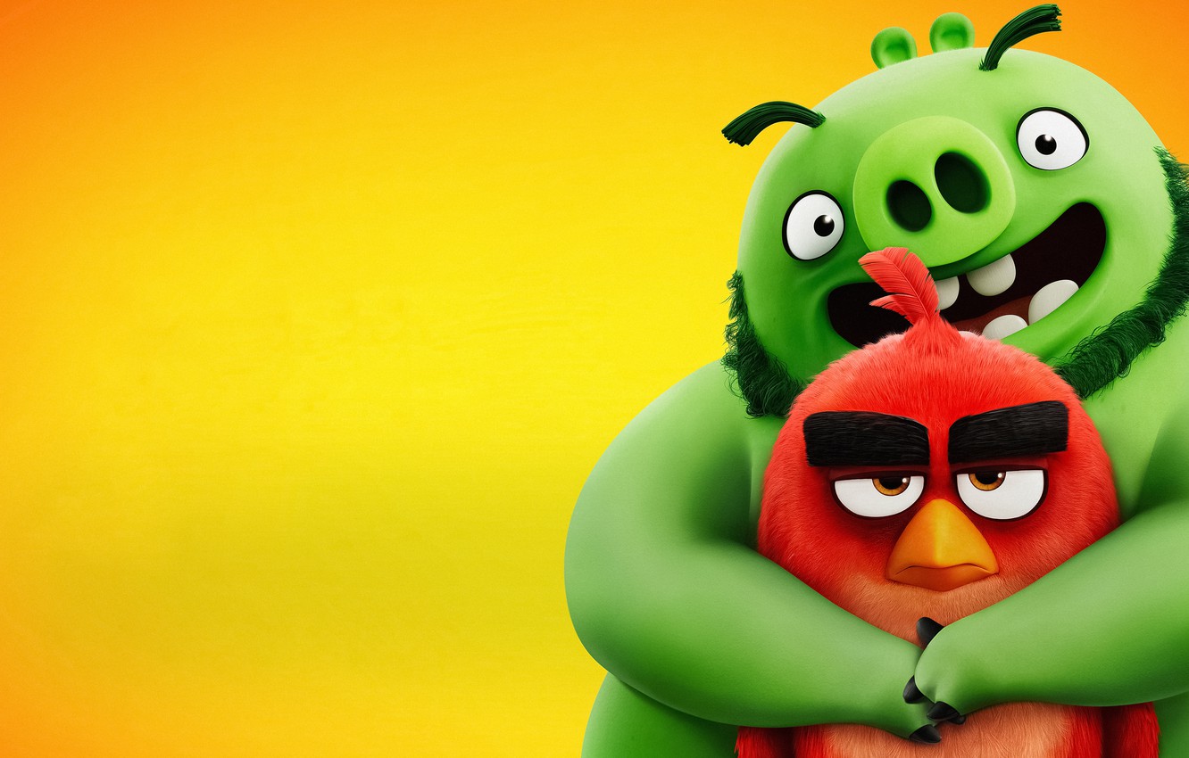 Photo Wallpaper Graphics, Cartoon, Movie, The Angry - Angry Birds 2 Hd , HD Wallpaper & Backgrounds