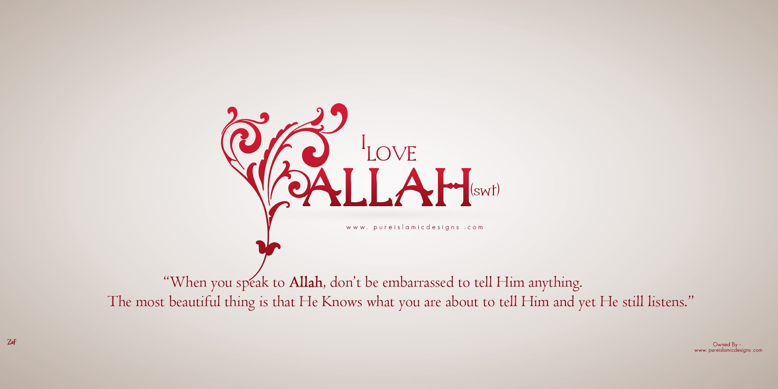 Thread Wallpapers Islamic - Quotes Love Of Allah , HD Wallpaper & Backgrounds