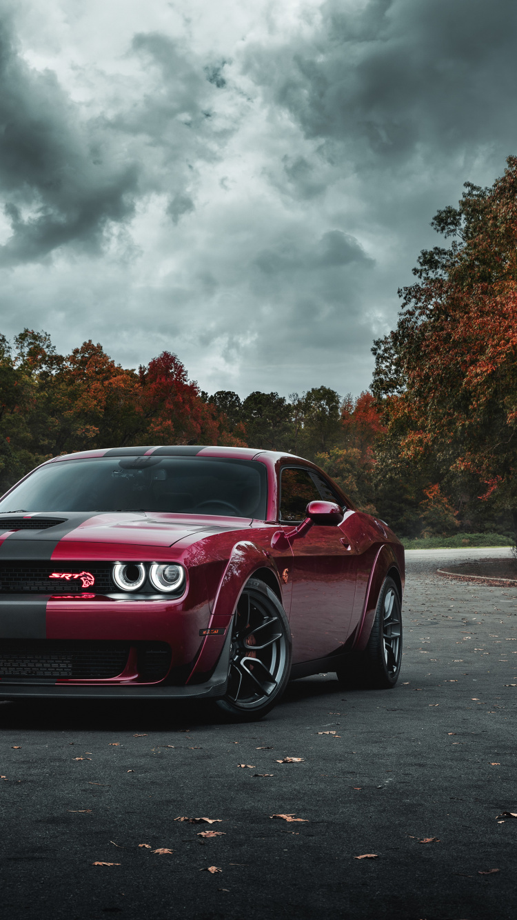 Dodge Challenger Hellcat Wallpaper Iphone , HD Wallpaper & Backgrounds