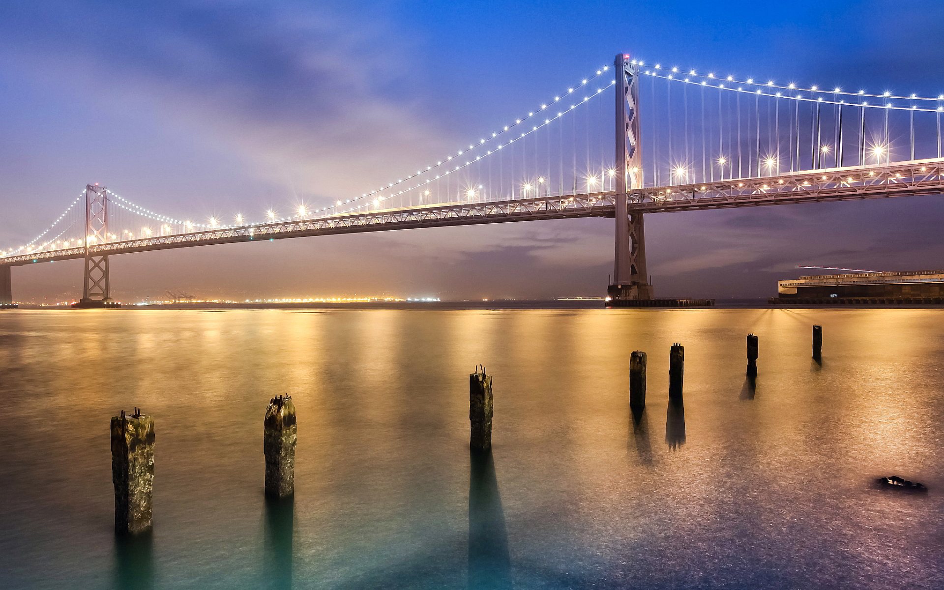 Golden Gate Bridge Lights At Night , HD Wallpaper & Backgrounds