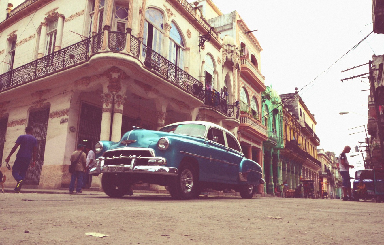 Photo Wallpaper People, Street, Car, Cuba, Havana - Havana Wallpaper Desktop , HD Wallpaper & Backgrounds