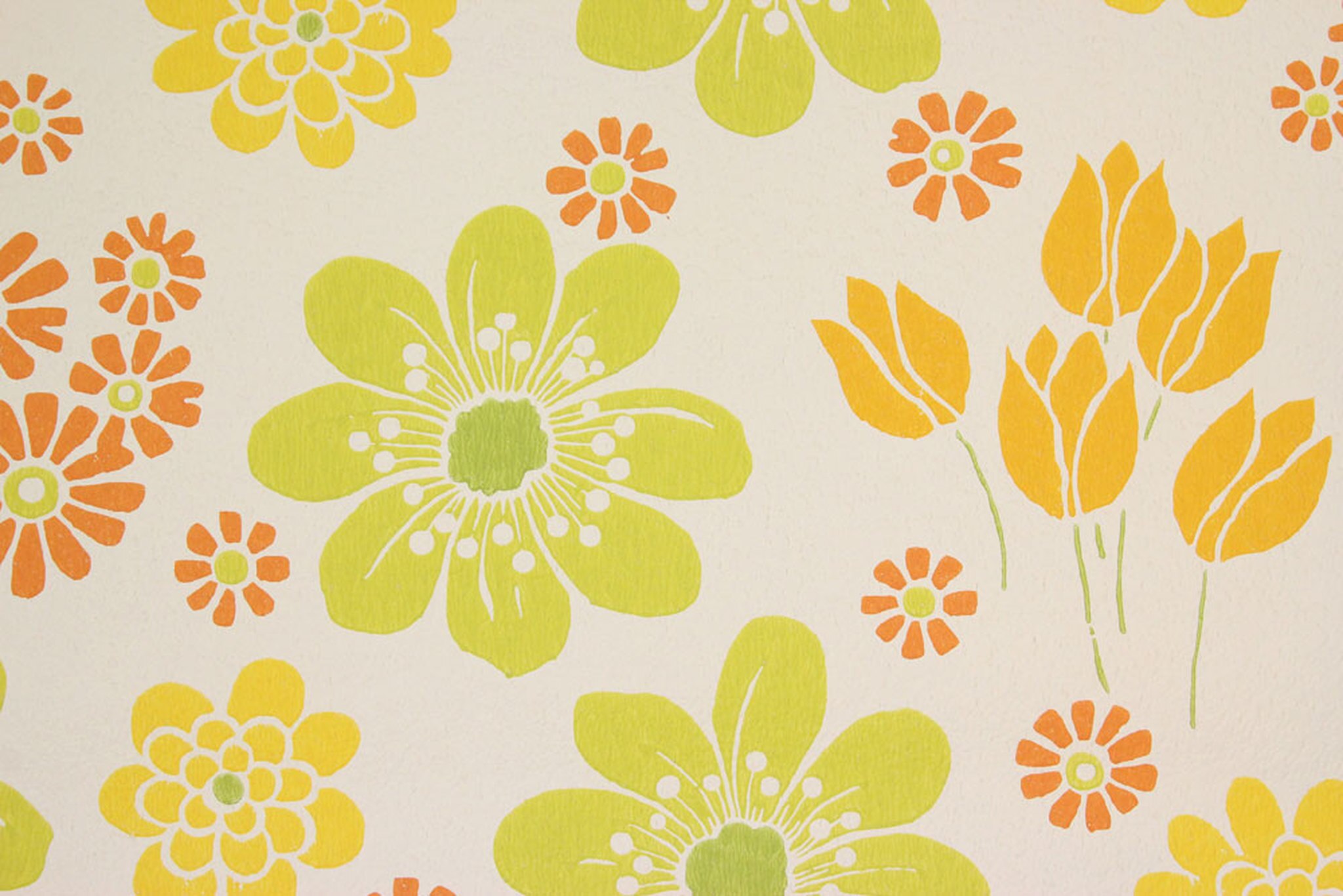 Flowers Green Orange Yellow , HD Wallpaper & Backgrounds