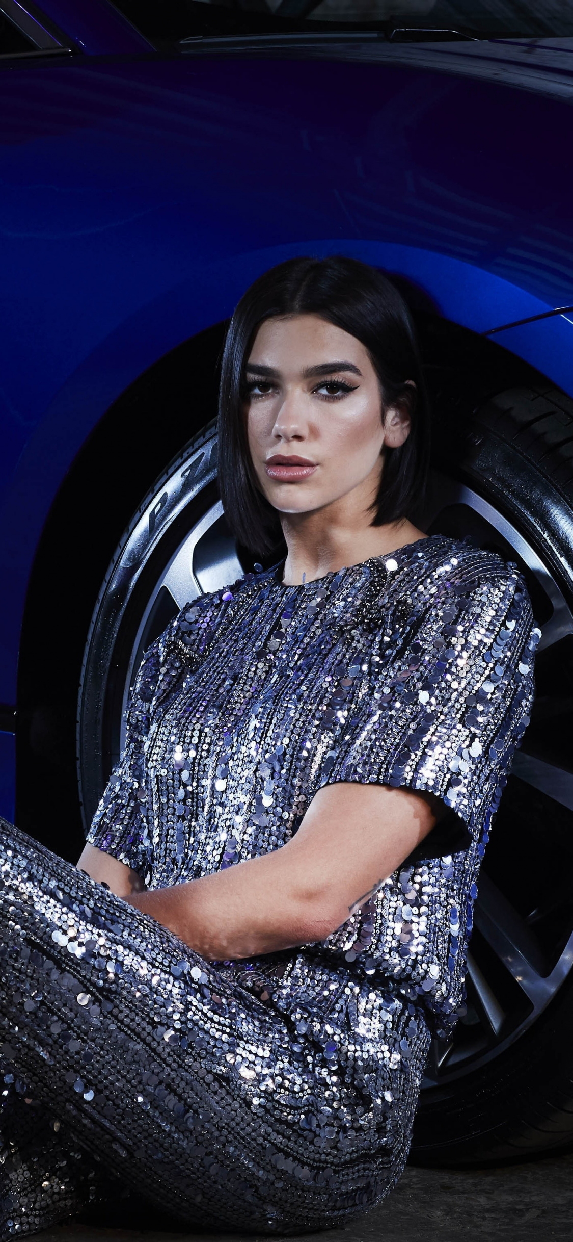 Dua Lipa, Shining Silver Dress, Beautiful, Wallpaper - Dua Lipa X Jaguar , HD Wallpaper & Backgrounds