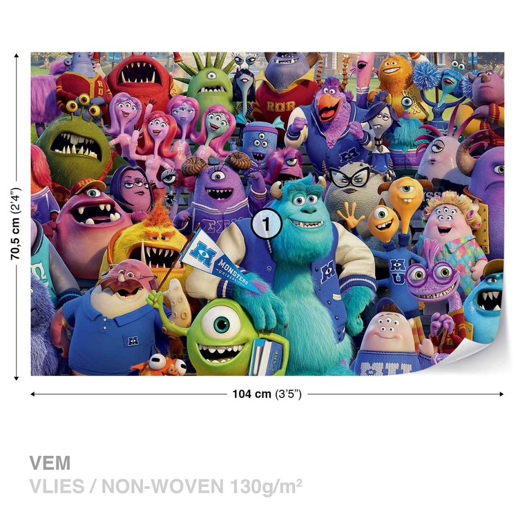 Disney Monsters Inc Wallpaper Mural - Monsters University , HD Wallpaper & Backgrounds