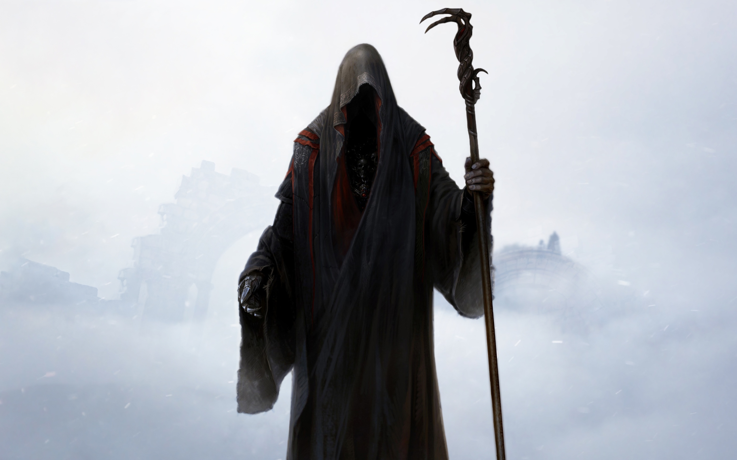 Wallpaper Of Grim Reaper, Fantasy, Dead Background - Grim Reaper Staff , HD Wallpaper & Backgrounds