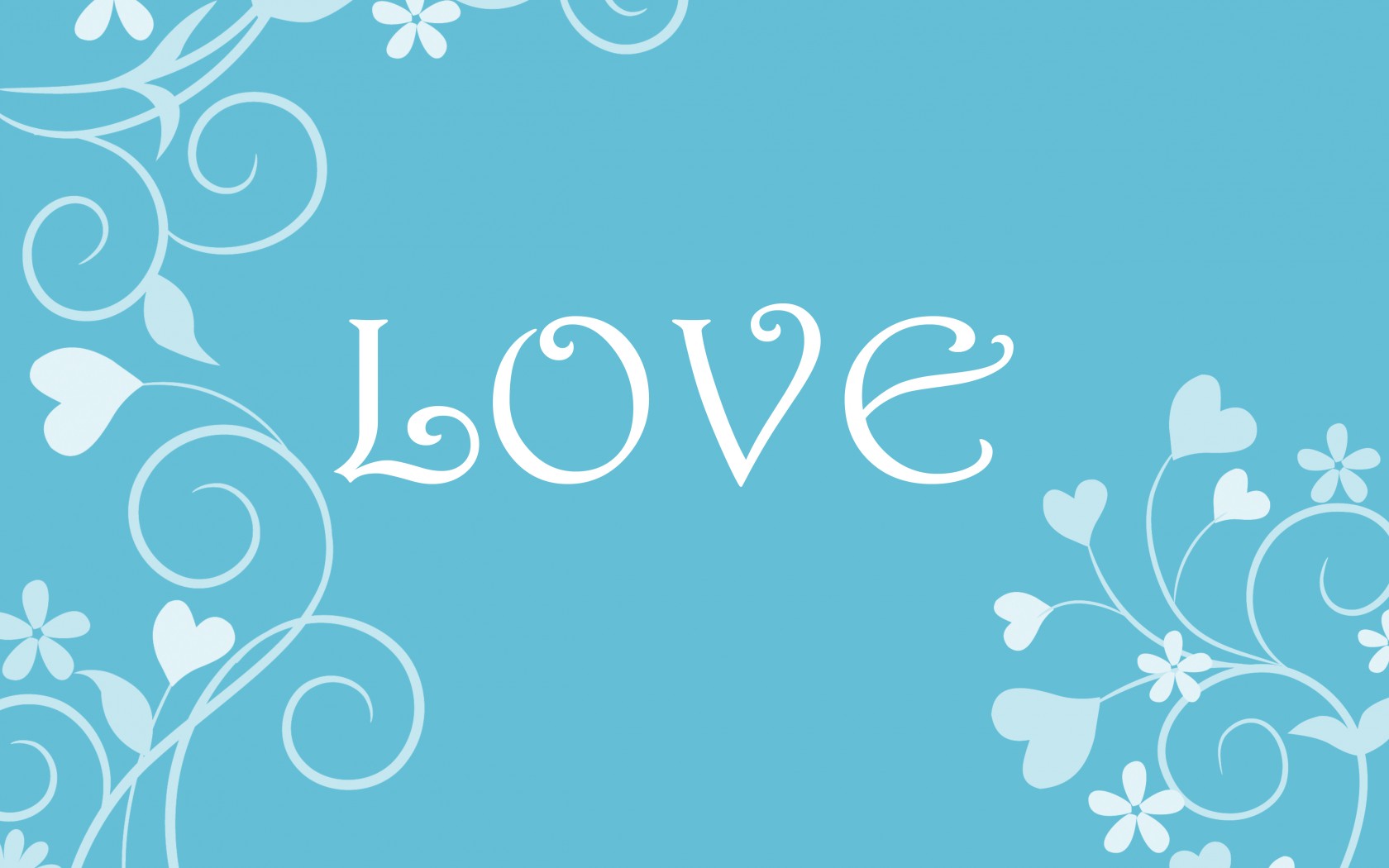 Swirls Love Flowers - Sky Blue Love Background , HD Wallpaper & Backgrounds