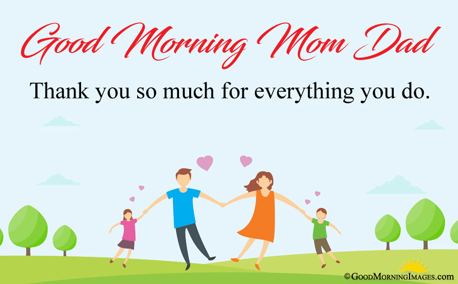 Good Morning Thank You Sms Message For Mom Dad With - Good Morning Mom Dad , HD Wallpaper & Backgrounds
