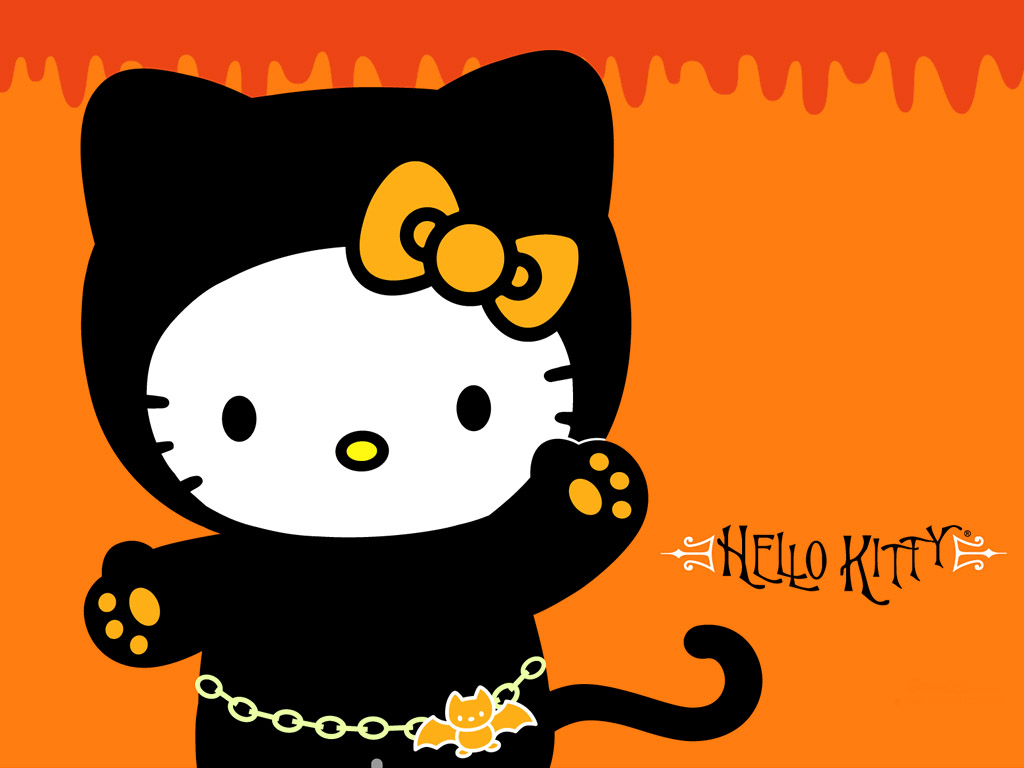 Hello Kitty Halloween Wallpaper - Cute Hello Kitty Halloween , HD Wallpaper & Backgrounds