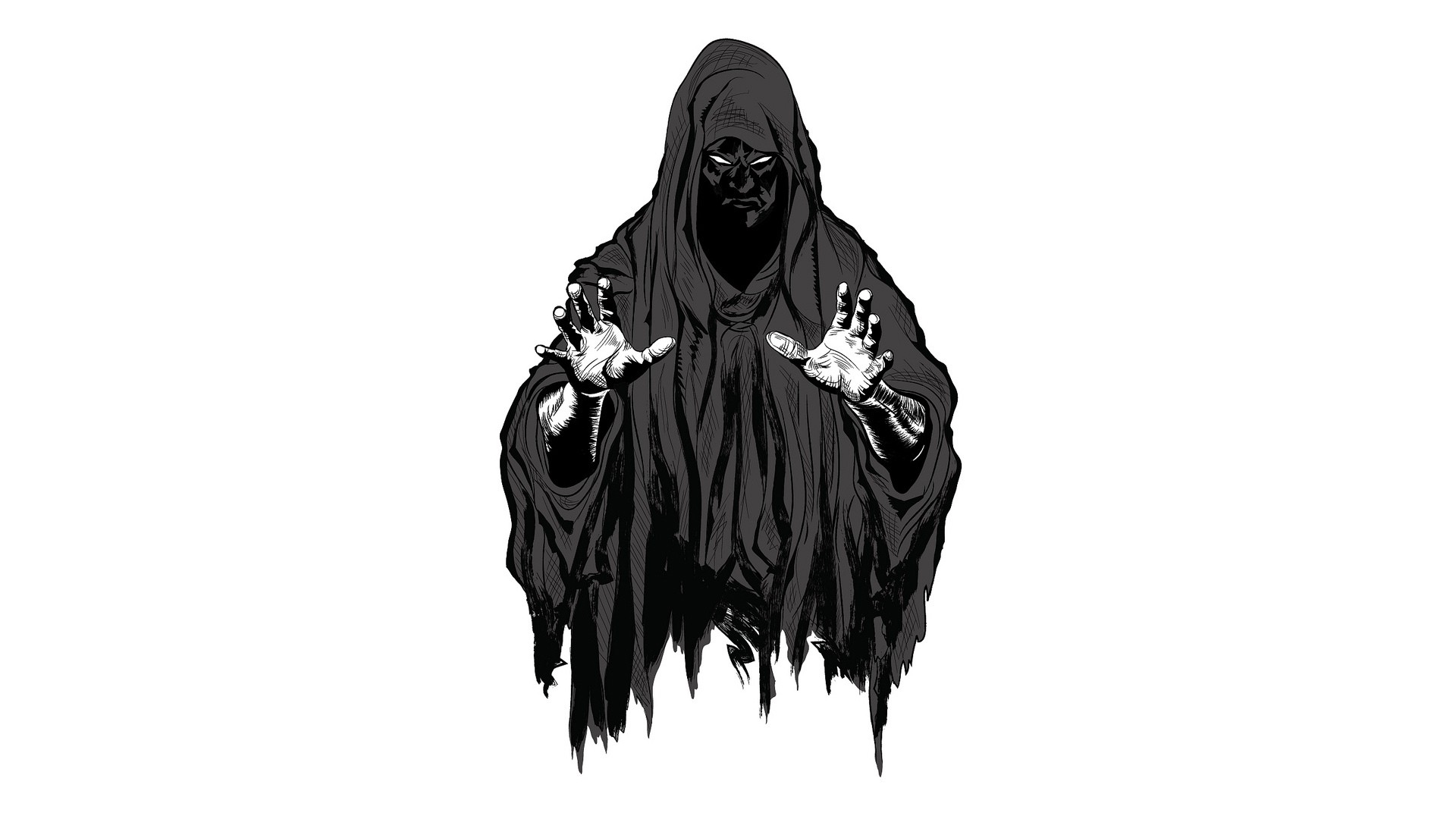 #grim Reaper Wallpaper - Grim Reaper White Background , HD Wallpaper & Backgrounds