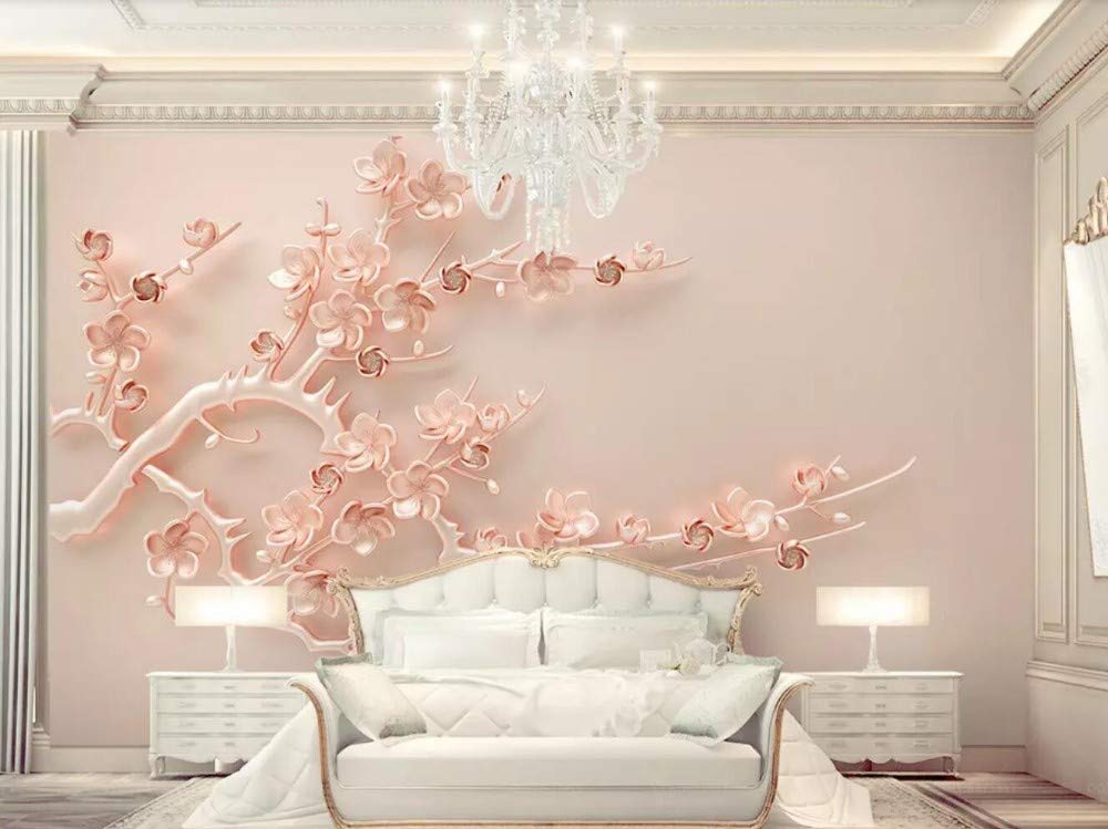 Wallpaper 3d Wall Mural Luxury Rose Gold Embossed Plum - Bedroom Wallpaper Murals Uk , HD Wallpaper & Backgrounds