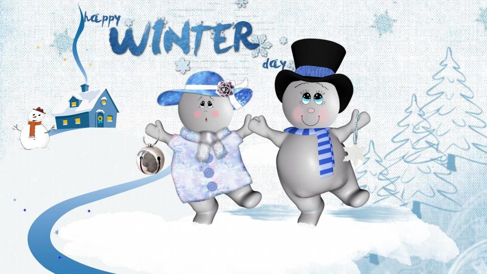 Dancing Snowmen Wallpaper,firefox Persona Hd Wallpaper,christmas - Dancing Snowman , HD Wallpaper & Backgrounds