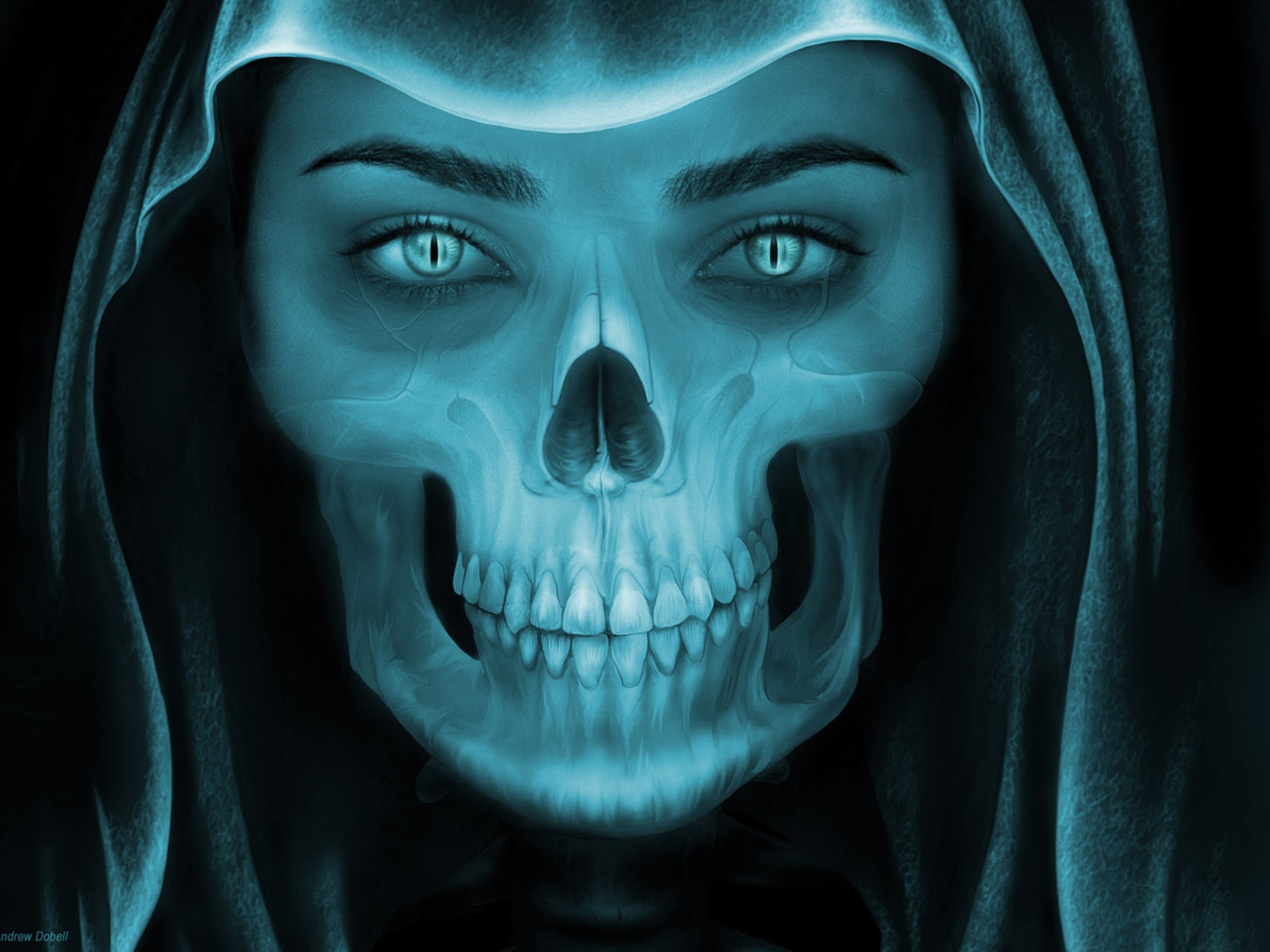 Female Grim Reaper Face , HD Wallpaper & Backgrounds