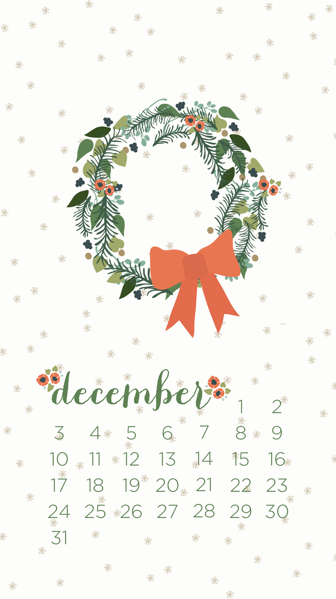 December 2017 Calendar Smart Phone Wallpaper - January 2020 Calendar Wallpaper Iphone , HD Wallpaper & Backgrounds