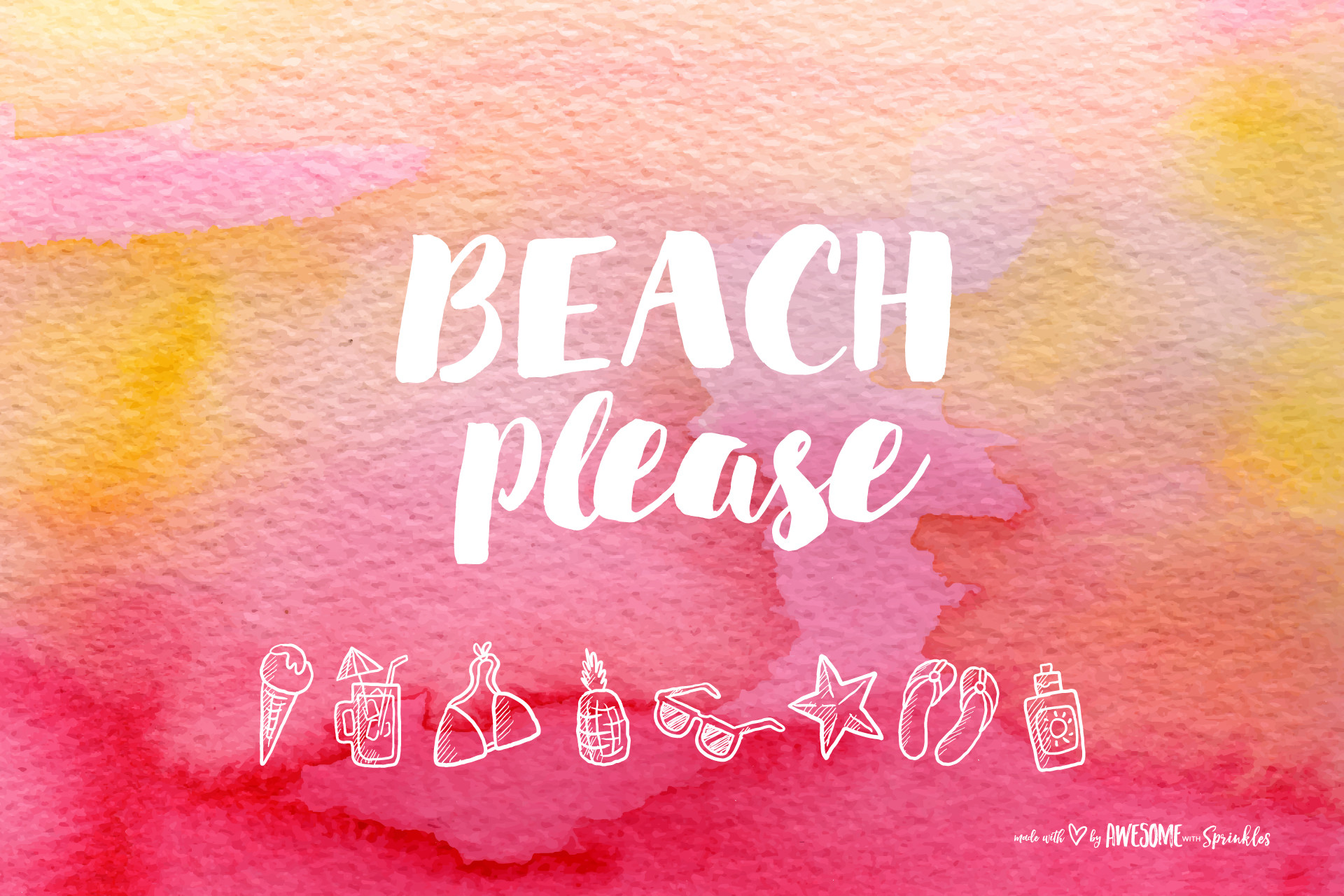 Download “beach Please” Desktop Wallpaper 
 Data-src - Calligraphy , HD Wallpaper & Backgrounds