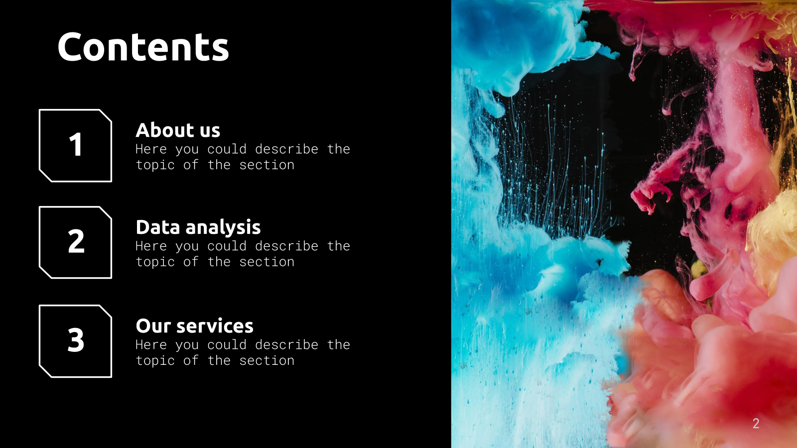 Colorful Ink Presentation Template - Colourful Presentation Slide Background , HD Wallpaper & Backgrounds