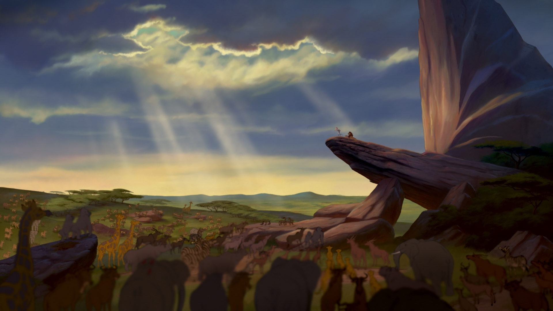 Lion King Pride Rock Scene Lion King Pride Rock Movies - Lion King Movie Setting , HD Wallpaper & Backgrounds