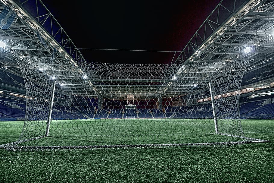 Soccer Field With Lights, Football, Dragon, Stadium, - Estadios De Futbol De Noche , HD Wallpaper & Backgrounds