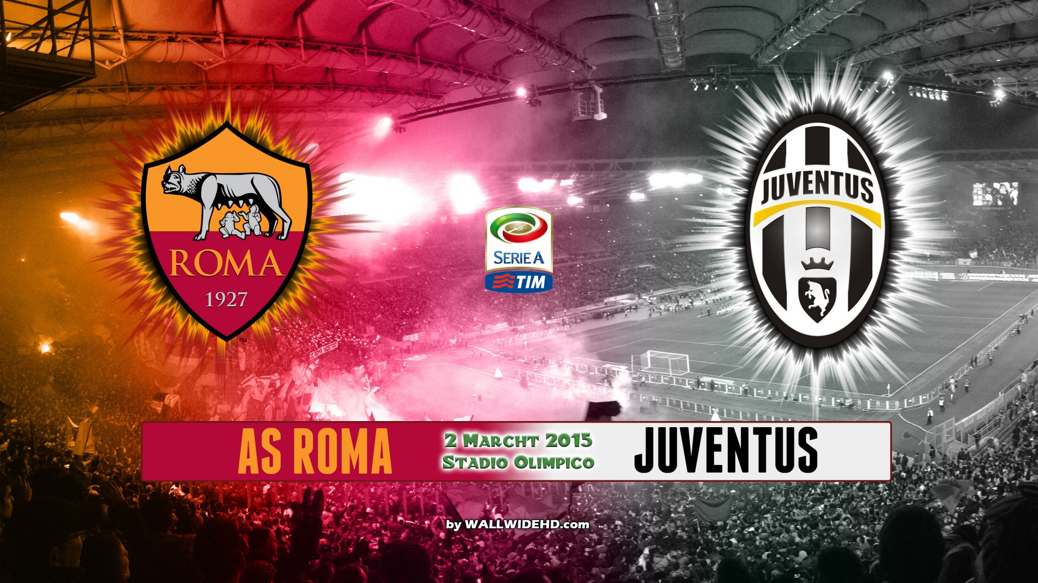 As Roma Vs Juventus Fc 2014-2015 Serie A Tim Wallpaper - Roma Juventus Serie , HD Wallpaper & Backgrounds