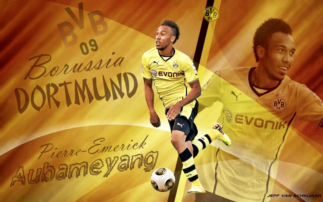 Pierre Emerick Aubameyang Borussia Dortmund 2014 By - Abuameyang Wallpaper Hd Dortmund , HD Wallpaper & Backgrounds
