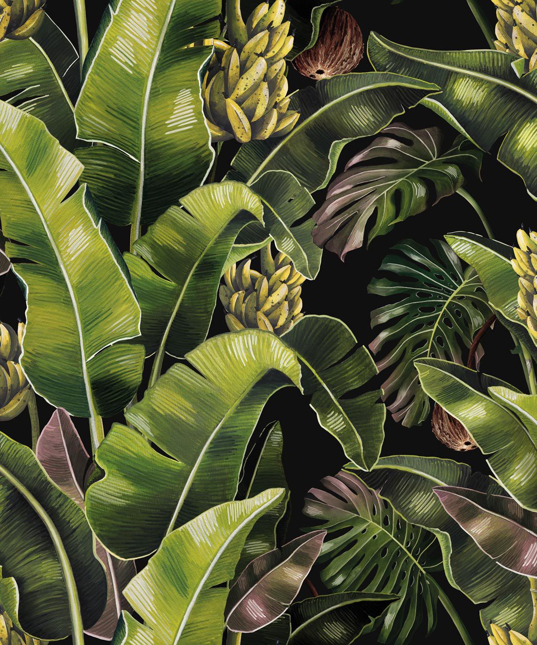 Blue Banana Leaf Print , HD Wallpaper & Backgrounds