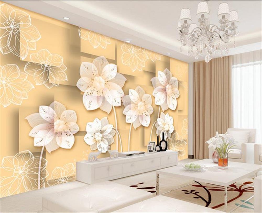 Flower Wall Painting , HD Wallpaper & Backgrounds