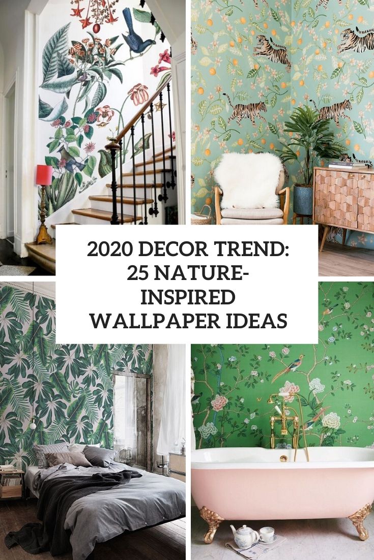 2020 Decor Trends 25 Nature Inspired Wallpaper Ideas - Window Treatment , HD Wallpaper & Backgrounds