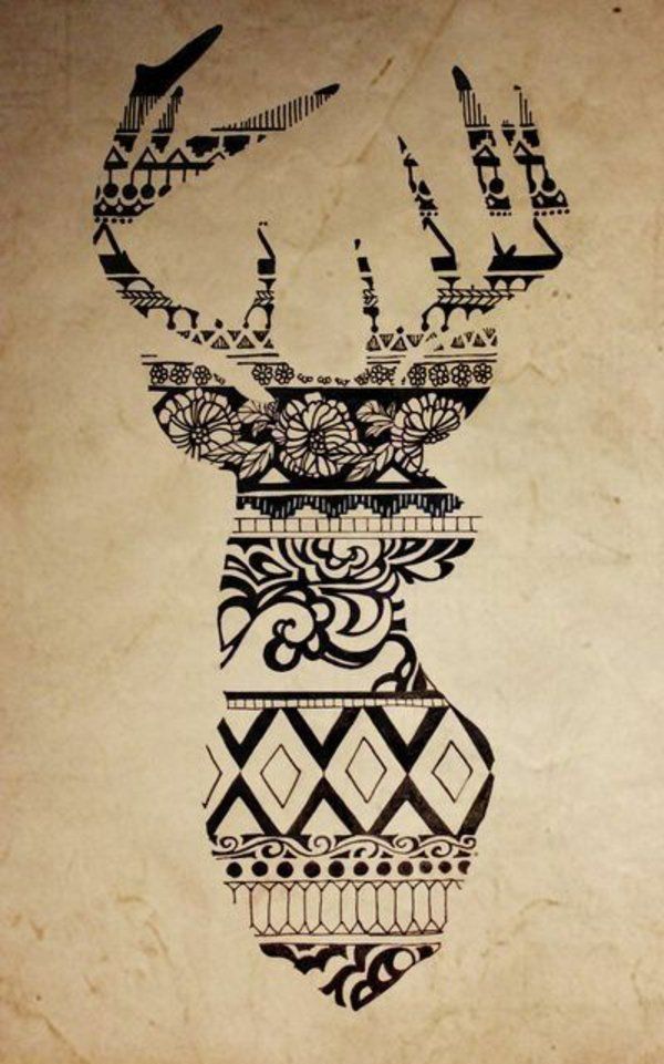 40 Mandala Templates Mandala For Printing And Coloring - Aztec Deer Tattoo , HD Wallpaper & Backgrounds