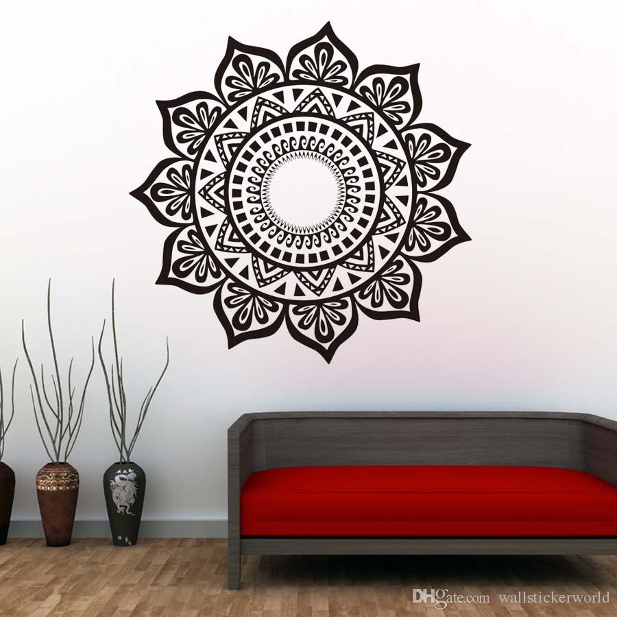 Mandalas Vinyl Art Wall Stickers Indian Pattern Namaste - Mandala Wall Art , HD Wallpaper & Backgrounds