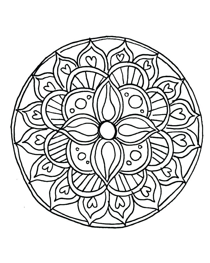 Download Easy Mandala Coloring Pages Plus Also Medium Size Of - Simple Mandala Colouring Pages (#270420 ...