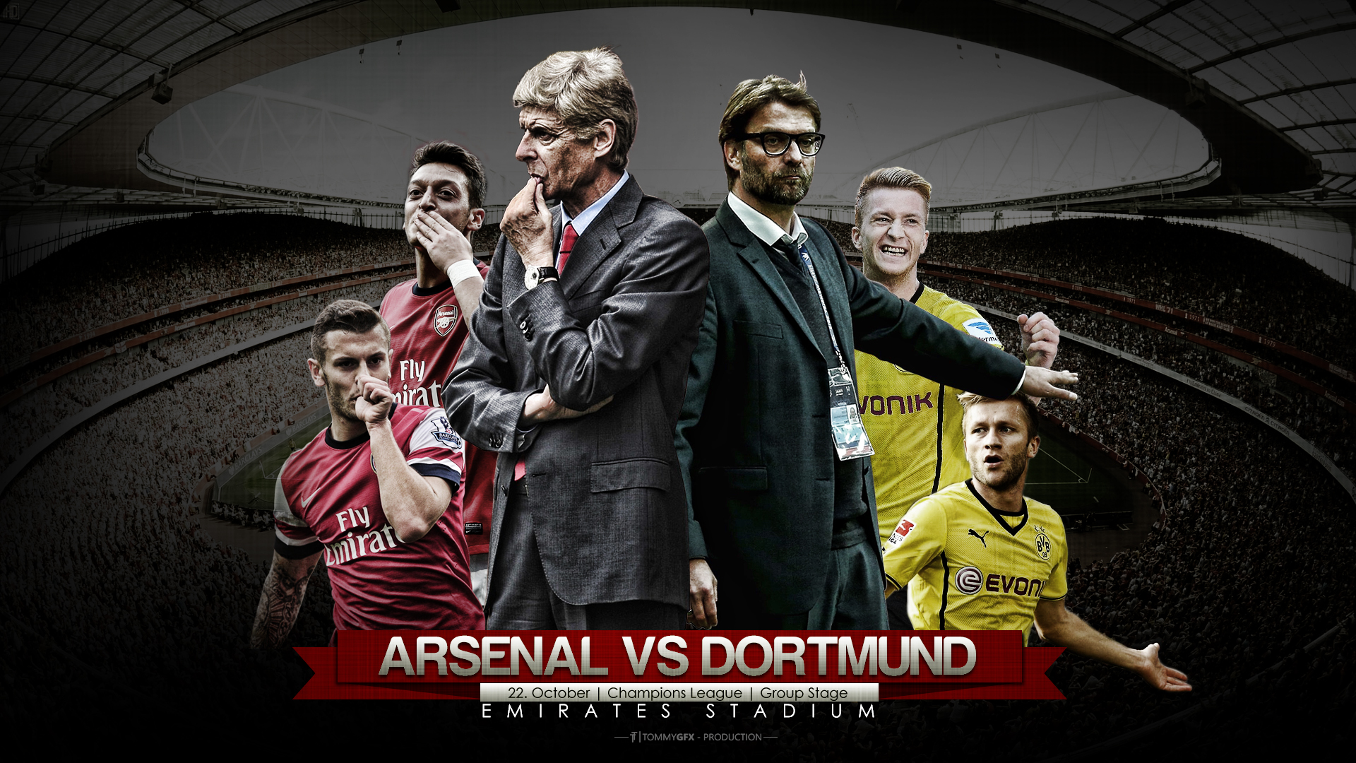 Champions League - Arsenal Vs Borussia Dortmund , HD Wallpaper & Backgrounds