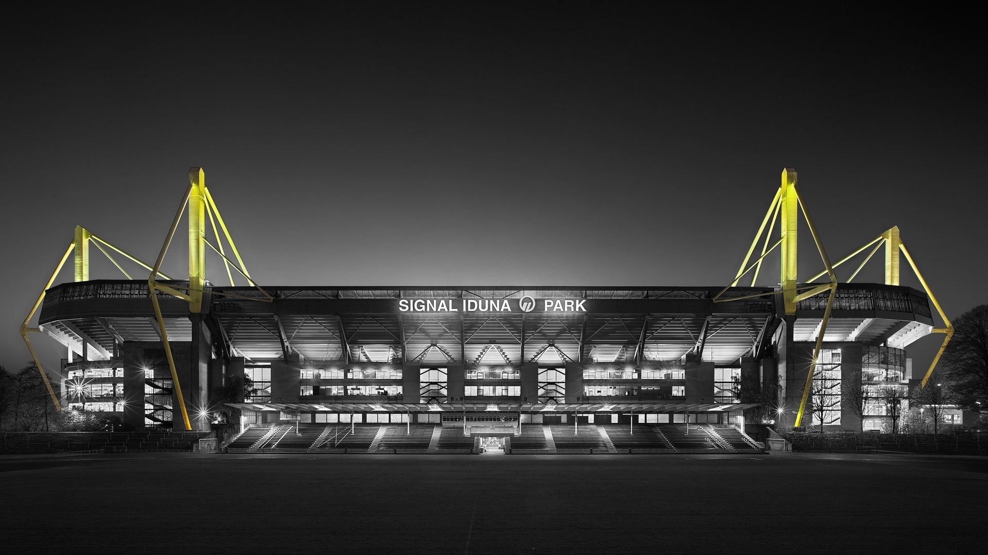 2014 World Cup Stadium At Night - Signal Iduna Park Wallpaper Hd , HD Wallpaper & Backgrounds