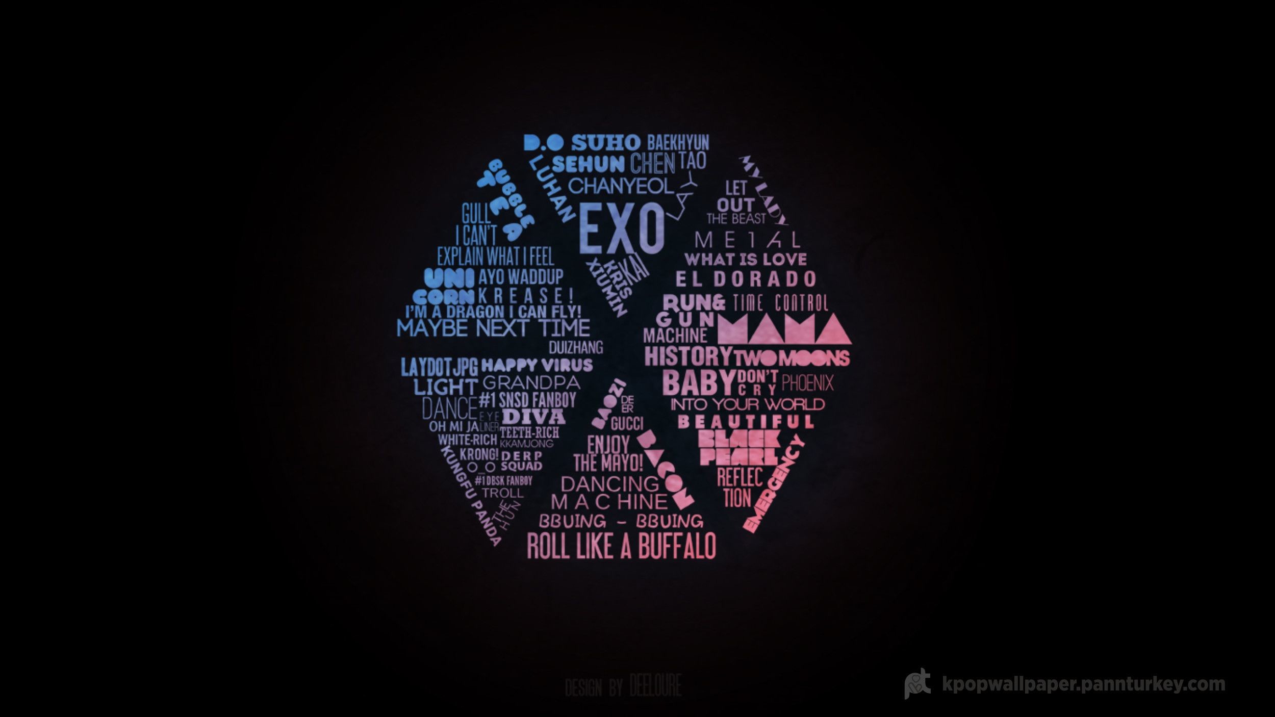 Exo Logo Wallpaper - Darkness , HD Wallpaper & Backgrounds
