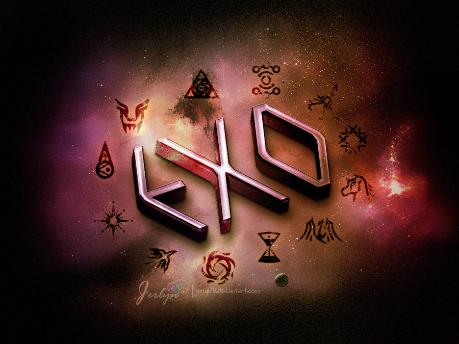 94 Images About Exo Logo On We Heart It - Exo 3d , HD Wallpaper & Backgrounds