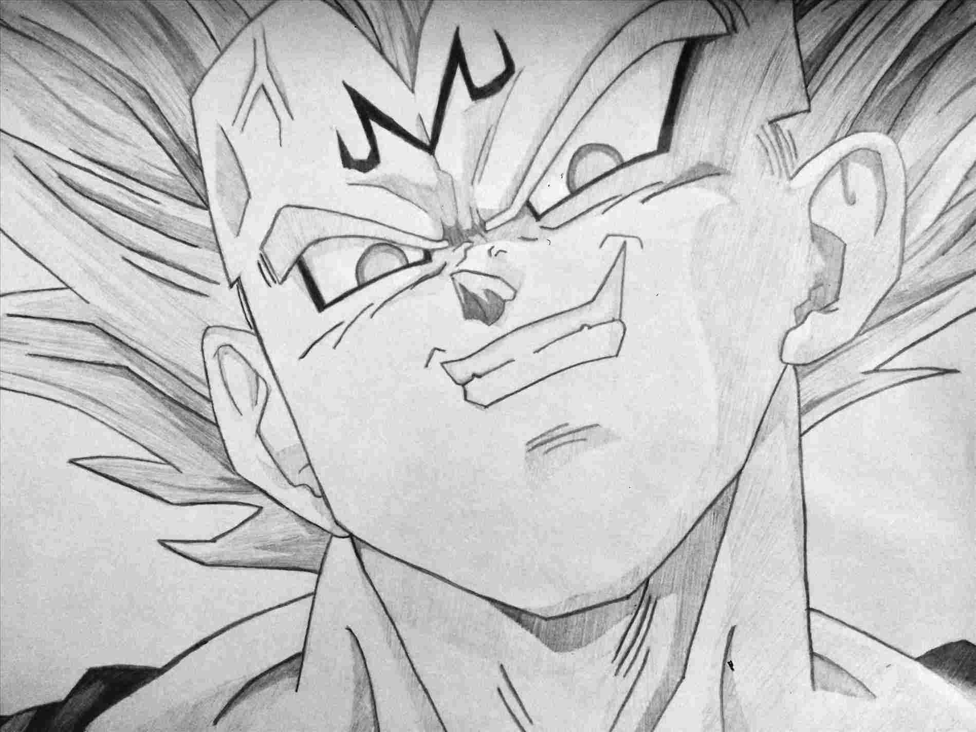 Download Majin Vegeta Pencil Drawing 273514 Hd Wallpaper