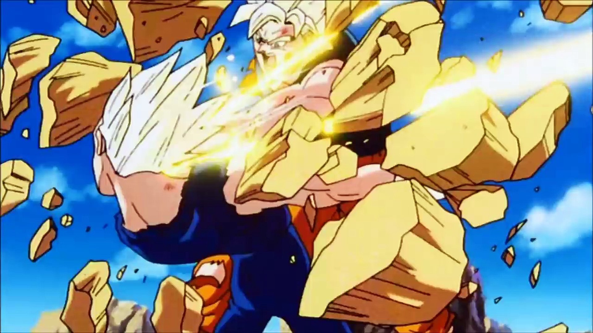 Ss2 Goku Vs Majin Vegeta Full Fight - Goku Vs Vegeta , HD Wallpaper & Backgrounds
